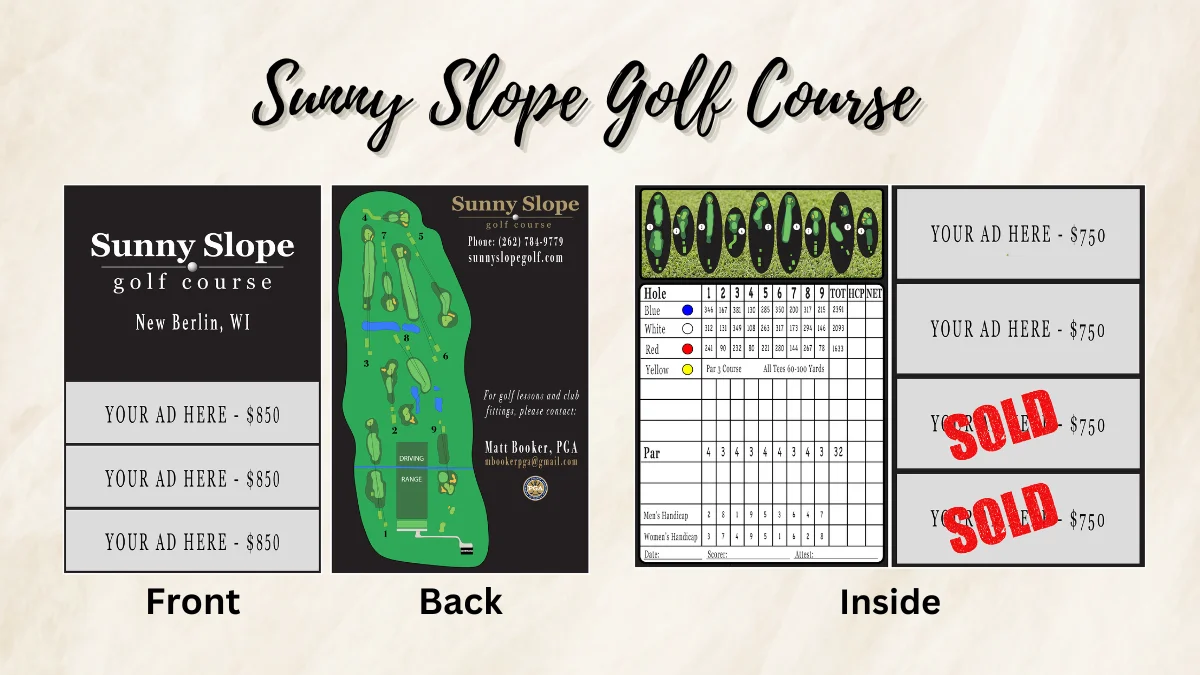 New Scorecards are HERE! Sponsor one!